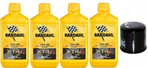 4 LITRI BARDAHL XT4-S C60 10W50 OLIO MOTO SINTETICO RACING + FILTRO OLIO DUCATI