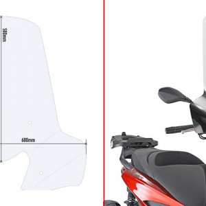 5616A + A5616A GIVI KIT PARABREZZA COMPLETO PIAGGIO BEVERLY HPE 300 400 - Img 2