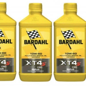 BARDAHL XT4-S C60 10W60 OLIO MOTO SINTETICO RACING CONFEZIONE KIT 4 LITRI