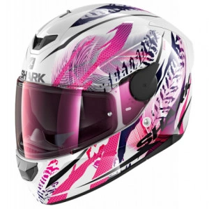 CASCO SHARK D-SKWAL 2 SHIGAN White Black Violet CON VISIERA PARASOLE INTERNA