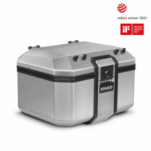 SHAD BAULETTO TR48 TOP CASE ALLUMINIO VALIGIA PER MOTO ALUMINIUM CON SCHIENALINO