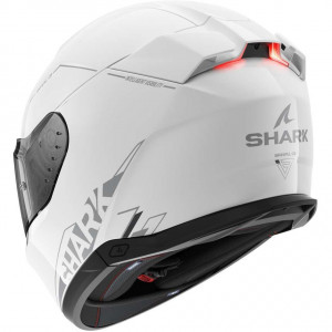 SHARK HELMET SKWAL i3 BLANK SP White Silver Anthracite CASCO CON LUCI A LED INTEGRATE - Img 3