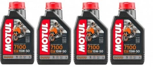 4 LITRI OLIO MOTUL 7100 15W50 RACING 100 % SINTETICO MOTO SCOOTER