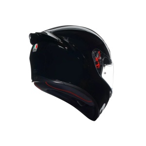 AGV K1 S BLACK NERO GLOSSY CASCO MOTO INTEGRALE E2206 CINTURINO AD ANELLI - Img 5