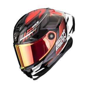 CASCO SCORPION EXO-RACE AIR KOBRA Nero-Rosso Certificato FIM Racing #2