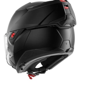SHARK OXO CASCO MODULARE FLIP BACK BLANK MAT NERO OPACO KMA - Img 3