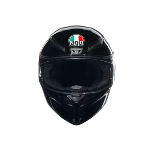 AGV K1 S BLACK NERO GLOSSY CASCO MOTO INTEGRALE E2206 CINTURINO AD ANELLI - Img 2