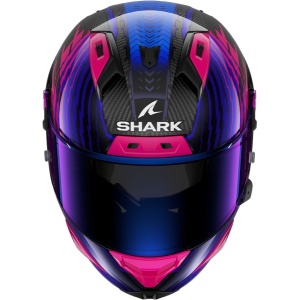 Casco Shark AERON EDGY Carbon Blue Chrom - Img 2