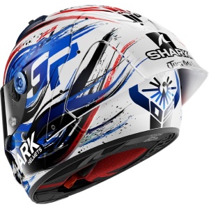 Casco Shark AERON-GP FIM RACING #1 REPLICA ZARCO SIGNATURE White Black Blue - Img 3