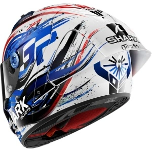 Casco Shark AERON-GP FIM RACING #1 REPLICA ZARCO SIGNATURE White Black Blue - Img 3