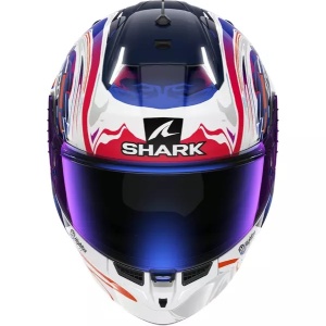 CASCO SHARK HELMET SKWAL i3 REPLICA ZARCO GP DE FCE White Violet Blue