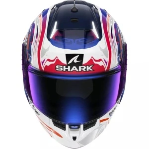 CASCO SHARK HELMET SKWAL i3 REPLICA ZARCO GP DE FCE White Violet Blue