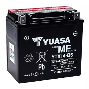 Batteria Yuasa YTX14-BS 12 V 12 Ah 200 SIGILLATA BMW F 800 GS ATTIVATA