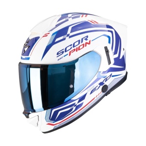 Casco SCORPION EXO-530 AIR SLOPE Bianco-Blu-Rosso Casque Helmet EXO 530