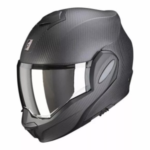 SCORPION EXO-TECH EVO CARBON SOLID CASCO HELMET FLIP BACK MODULARE - Img 3