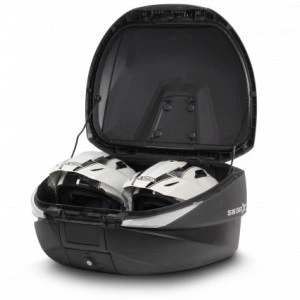 SHAD SH58X BAULETTO ESPANDIBILE 46>52>58 LT carbon + PIASTRA UNIVERSALE MOTO - Img 3
