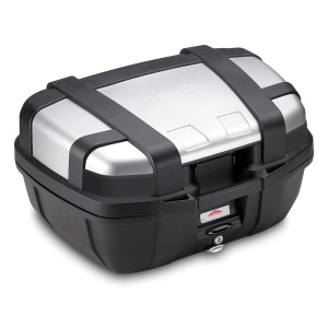 VALIGIA NERA GIVI TOP CASE TRK52N TREKKER 52 lt. con finitura in alluminio