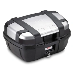 VALIGIA NERA GIVI TOP CASE TRK52N TREKKER 52 lt. con finitura in alluminio