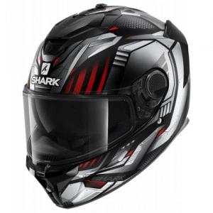 SHARK CASCO INTEGRALE IN FIBRA SPARTAN GT REPLIKAN Mat BCL. MICR. Black Chrom Silver