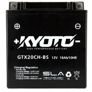 BATTERIA KYOTO PRECARICATA KYOTO GTX20CH -BS compatibile con YUASA YTX20CH-BS