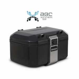 BAULETTO VALIGIA ALLUMINIO SHAD TERRA TR55 55 LITRI TOP CASE BLACK EDITION NERO
