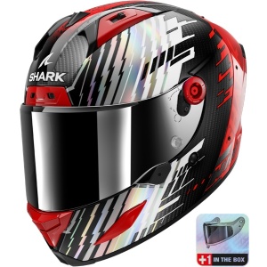 Casco Shark AERON EDGY Carbon Red Chrom