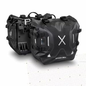 SHAD BORSE LATERALI MOTO IMPERMEABILI TERRA TR30 sui fissaggi 4P e 3P
