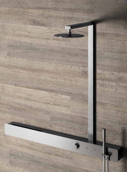 Colonna doccia in acciaio Integra 200, colori grigio, nero o bronzo spazzolato - Img 6