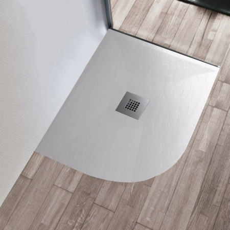 PIATTO DOCCIA IN MINERAL MARMO "CIRCOLARE HIDDEN ASIMMETRICO"