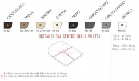 PIATTO DOCCIA IN MINERAL MARMO &quot;CIRCOLARE HIDDEN ASIMMETRICO&quot; - Img 3