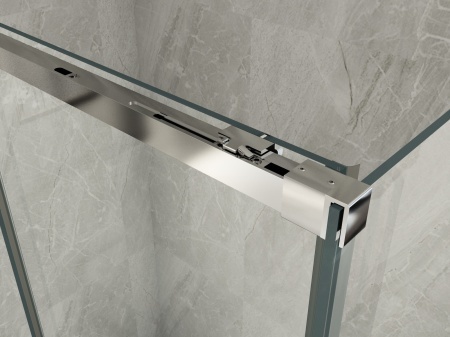 Box doccia angolare porta scorrevole Soft Close + lato fisso - Img 7