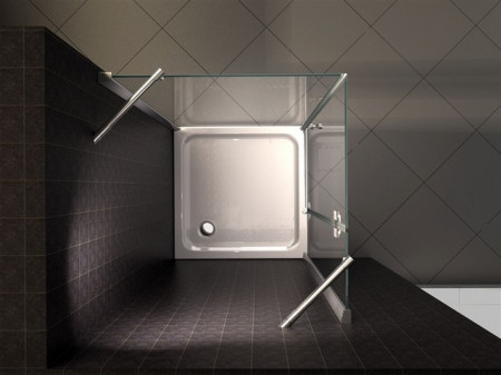 Box doccia in cristallo con apertura a battente esterna &quot;049&quot; Dim 70x100 80x100 90x90 OCCASIONE Fine Serie - Img 3