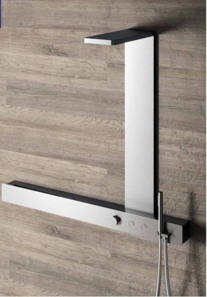 Colonna doccia in acciaio Integra 300, colori grigio, nero o bronzo spazzolato - Img 3
