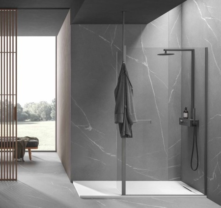 Colonna doccia in acciaio Kinesteel 200, colori grigio, nero o bronzo spazzolato - Img 4