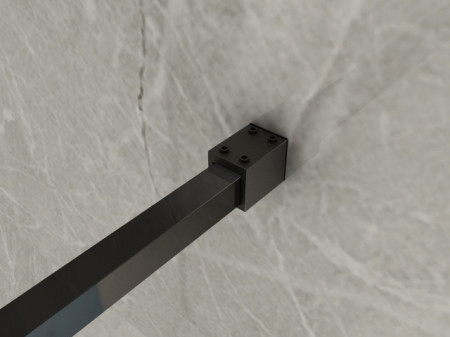 PARETE DOCCIA WALK-IN &quot;F400&quot; Profilo NERO - Img 5