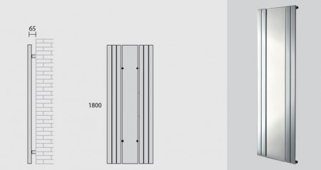 Radiatore da bagno "Empoli" bianco 4 elementi 1800x600x1750 mm - Img 2