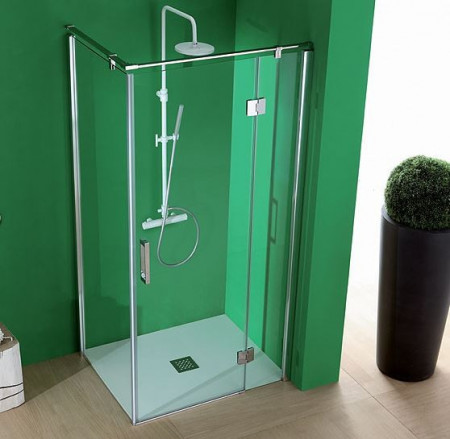 BOX DOCCIA IN CRISTALLO CON PORTA BATTENTE "TPB72" - Img 3