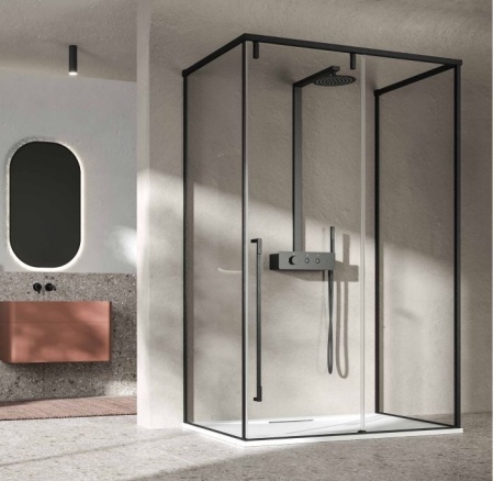 Colonna doccia in acciaio Kinesteel 200, colori grigio, nero o bronzo spazzolato - Img 5