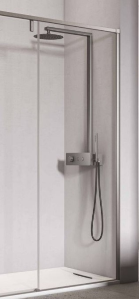 Colonna doccia in acciaio Kinesteel 200, colori grigio, nero o bronzo spazzolato - Img 6
