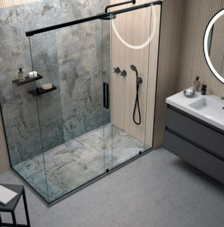 PIATTO DOCCIA IN GEL COAT &quot;STONE 3D&quot; EFFETTO CEMENTO 05 - Img 2