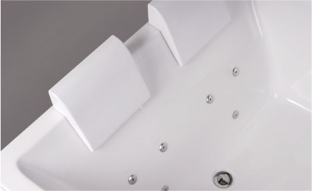 Vasca idromassaggio doppio posto 65100X, asimmetrica salvaspazio con radio Bluetooth, 170x120 cm - Img 5