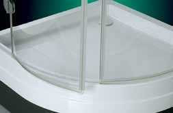 BOX DOCCIA SEMICIRCOLARE IN CRISTALLO "OASIS" 90x90 APERTURA BATTENTE TOTALE - Img 3