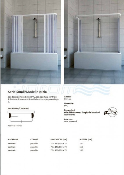 BOX SOPRAVASCA 3 LATI IN PVC CON APERTURA CENTRALE &quot;IDANAC&quot; - Img 6