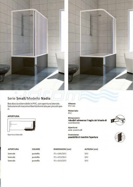 BOX SOPRAVASCA DUE LATI IN PVC APERTURA LATERALE "IDTAAL" - Img 4