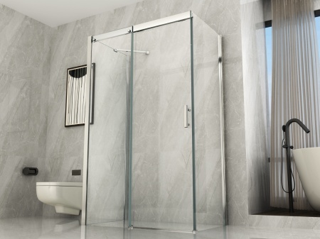 Box doccia apertura scorrevole in cristallo 8mm con trattamento anticalcare "702 trio SOFT CLOSE" - Img 3