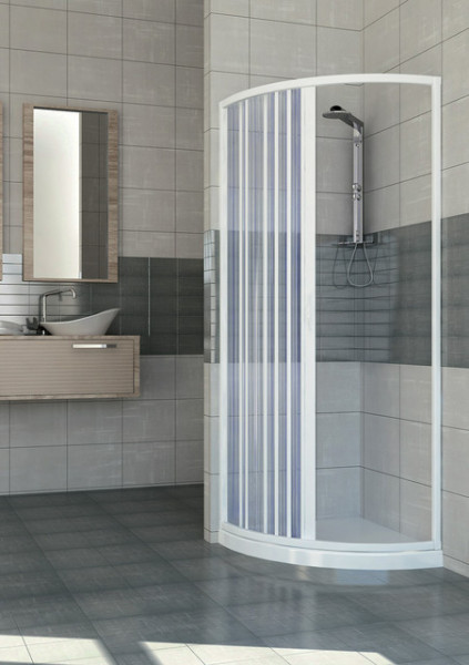 BOX DOCCIA SEMICIRCOLARE IN PVC CON APERTURA LATERALE "IDSOAL"