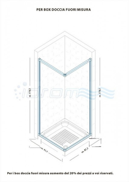 BOX DOCCIA SEMICIRCOLARE IN PVC CON APERTURA LATERALE &quot;IDSOAL&quot; - Img 7