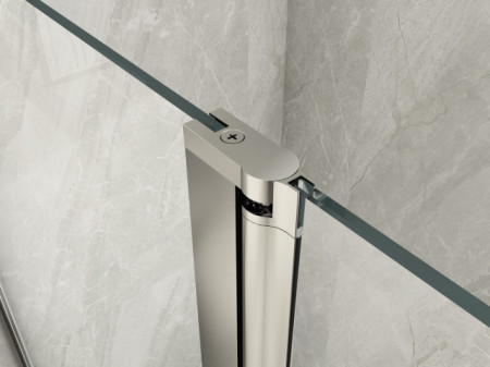 Parete doccia in vetro 8mm trasparente walkin &quot;049 FIX con defelttore&quot; - Img 2