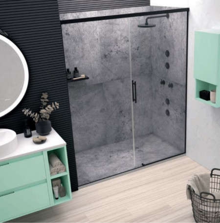 PIATTO DOCCIA IN GEL COAT &quot;STONE 3D&quot; EFFETTO CEMENTO 06 - Img 2