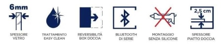 Cabina doccia rettangolare k1000 singola porta scorrevole + anta fissa - Img 2